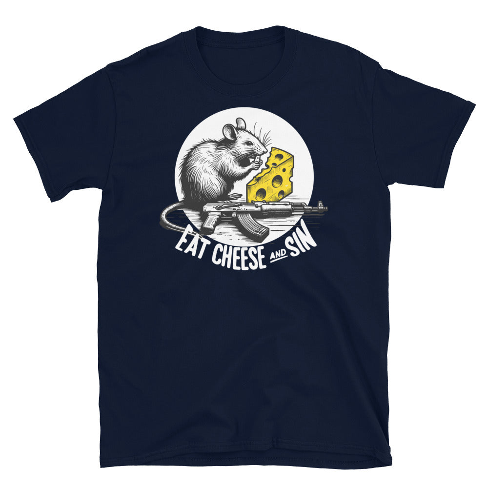 Eat Cheese & Sin - Short-Sleeve Unisex T-Shirt